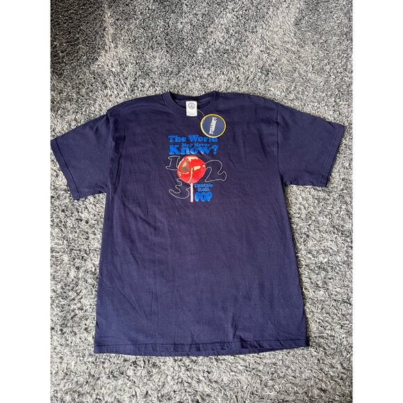 Vintage Tootsie Pop The World May Never Know Blue T-shirt O3 - Picture 1 of 3